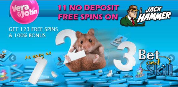 Vera John Casino no deposit free spins