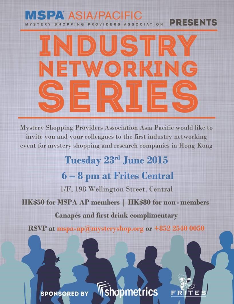 ResearchMetrics's tweet image. First industry networking event for mystery shopping and research companies-MSPA Asia @mspa_ap-23 June 2015,Hong Kong
