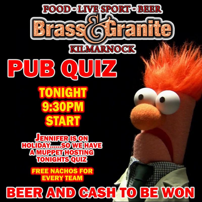 BrassandGranite's tweet image. #pubquiz tonight at 9:30pm folks. No @jennineil tonight so we have #beaker hosting #freenachos for every team #quiz