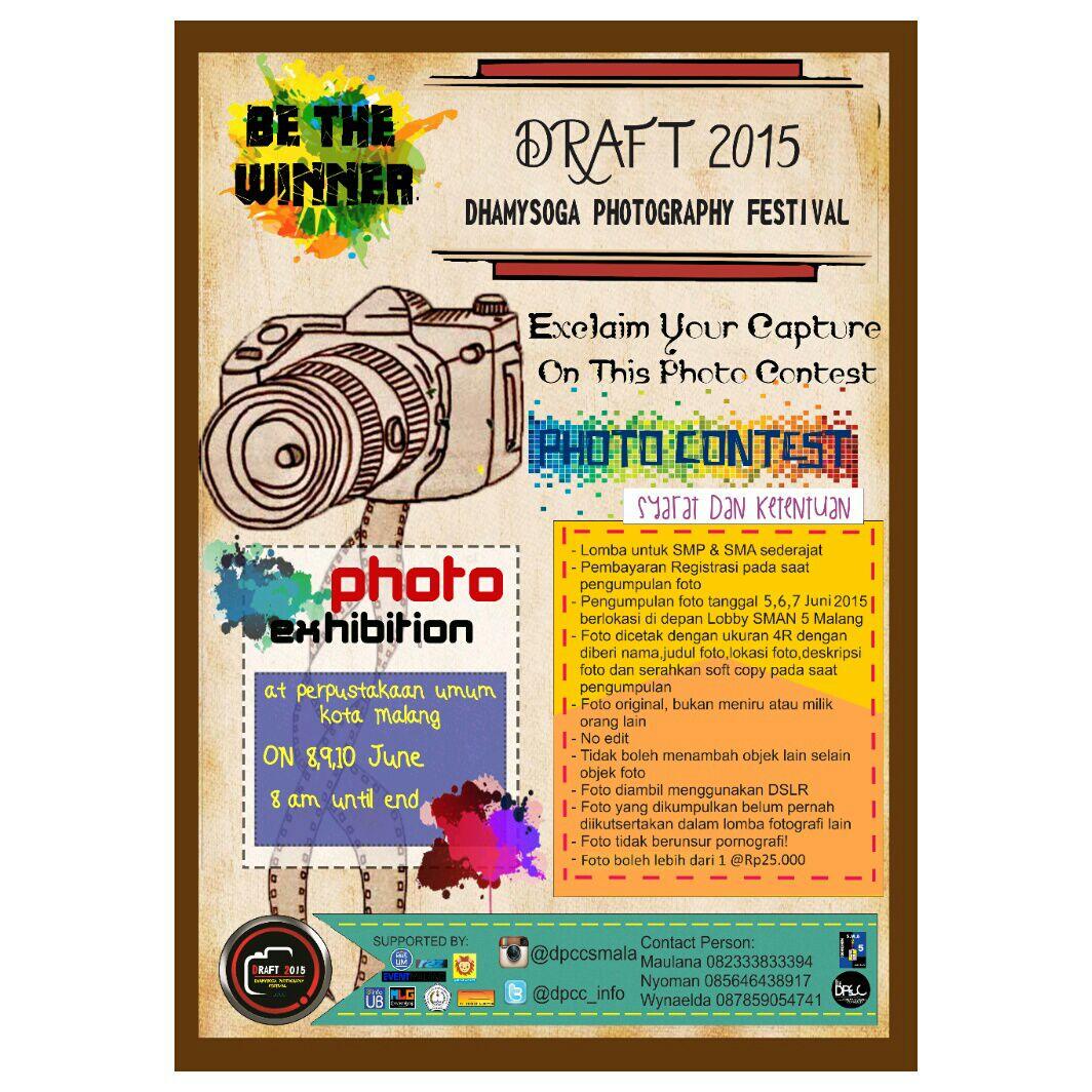 infoUB's tweet photo. 8-10 Juni | @DPCC_Info Present DRAFT 2015🎉
Photo contest and Photo Exhibition! Come and join us, guys!😊 http://t.co/KLLO7aXBG5