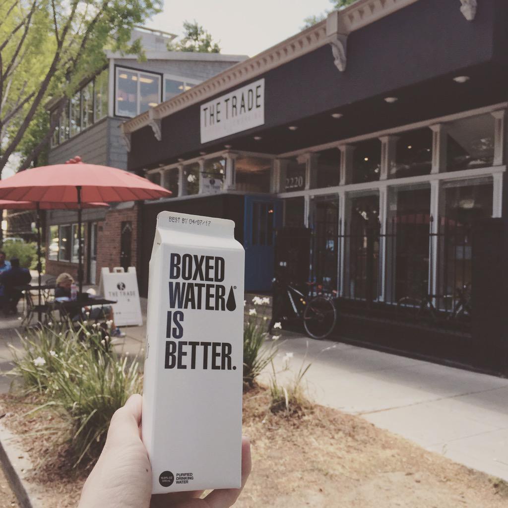 #thetradecollab now has @boxedwater! #reduceyourfootprint