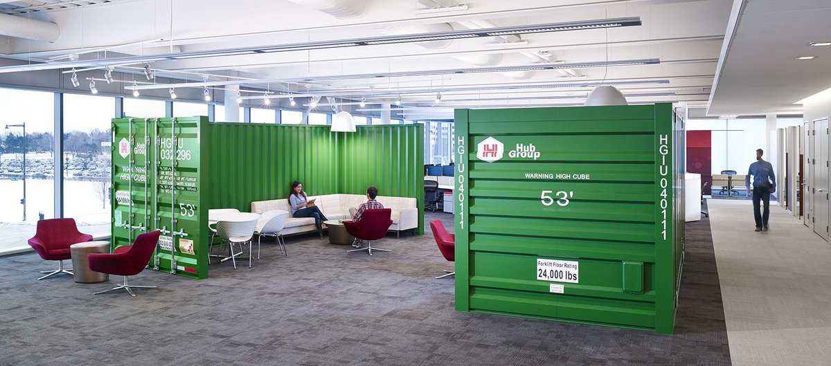 HubGroup's tweet photo. Our creative teams like to brainstorm in our shipping containers turned idea lounges. @MarketingUK @nickykc http://t.co/QMfb42sXdW