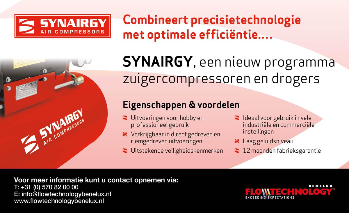 Flowtechnology1's tweet image. SYNAIRGY is een nieuwe programma zuigercompressoren. Flowtechnology distribueert deze lijn als enige in de Benelux