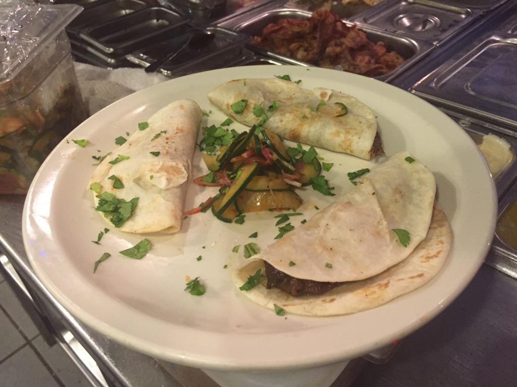 StellaIowaCity's tweet photo. Korean short rib tacos with cucumber slaw app on special menu today! http://t.co/TuXM2DArAu