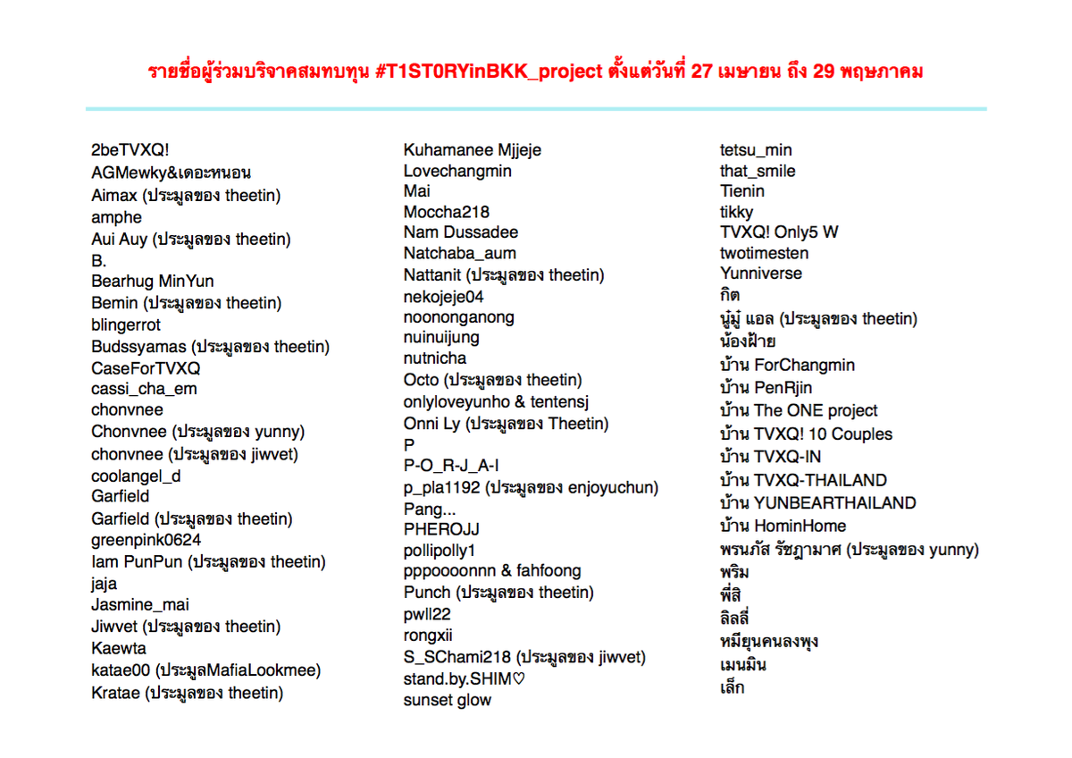 TVXQ_projectTH's tweet photo. 🚩สรุปยอดเงินโดเนทและค่าใช้จ่ายต่างๆสำหรับ #T1ST0RYinBKK_project ขอบพระคุณแคสสิโอเปียทุกคนที่ให้การสนับสนุนนะคะ ♡♡♡ http://t.co/LDorn39Yjh