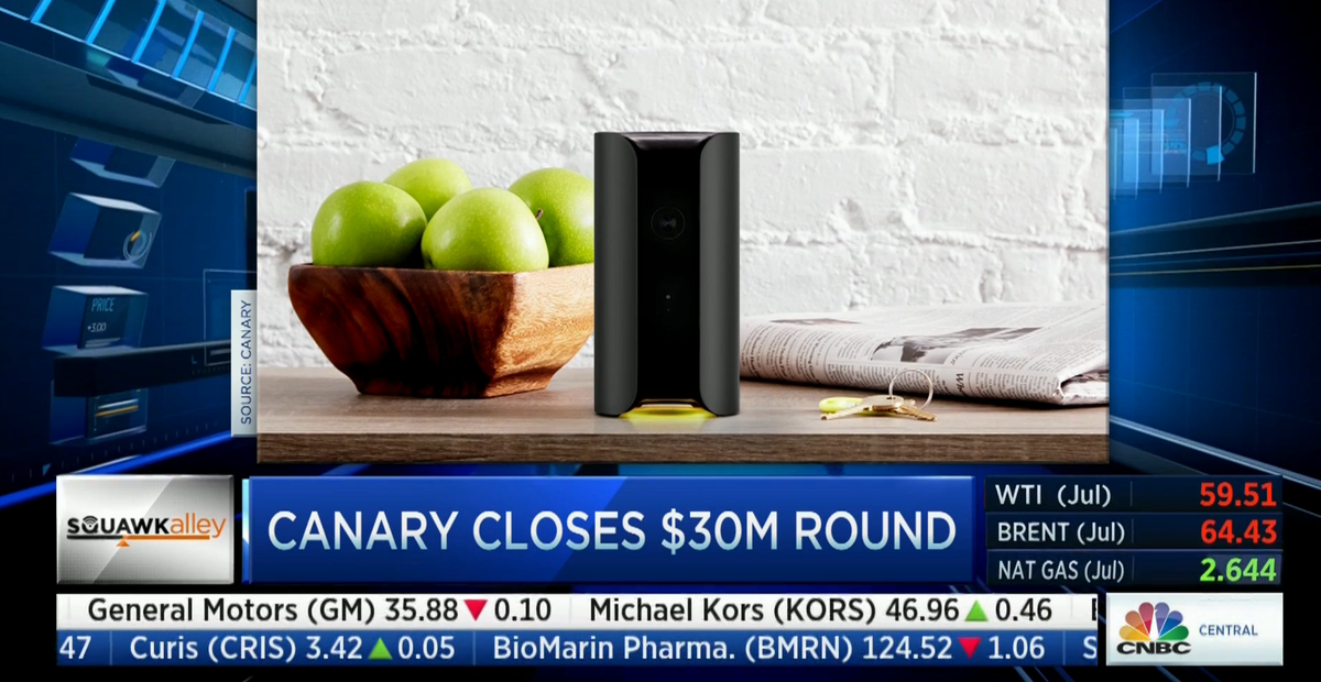 canary's tweet image. Hey, look! We're on @SquawkAlley.