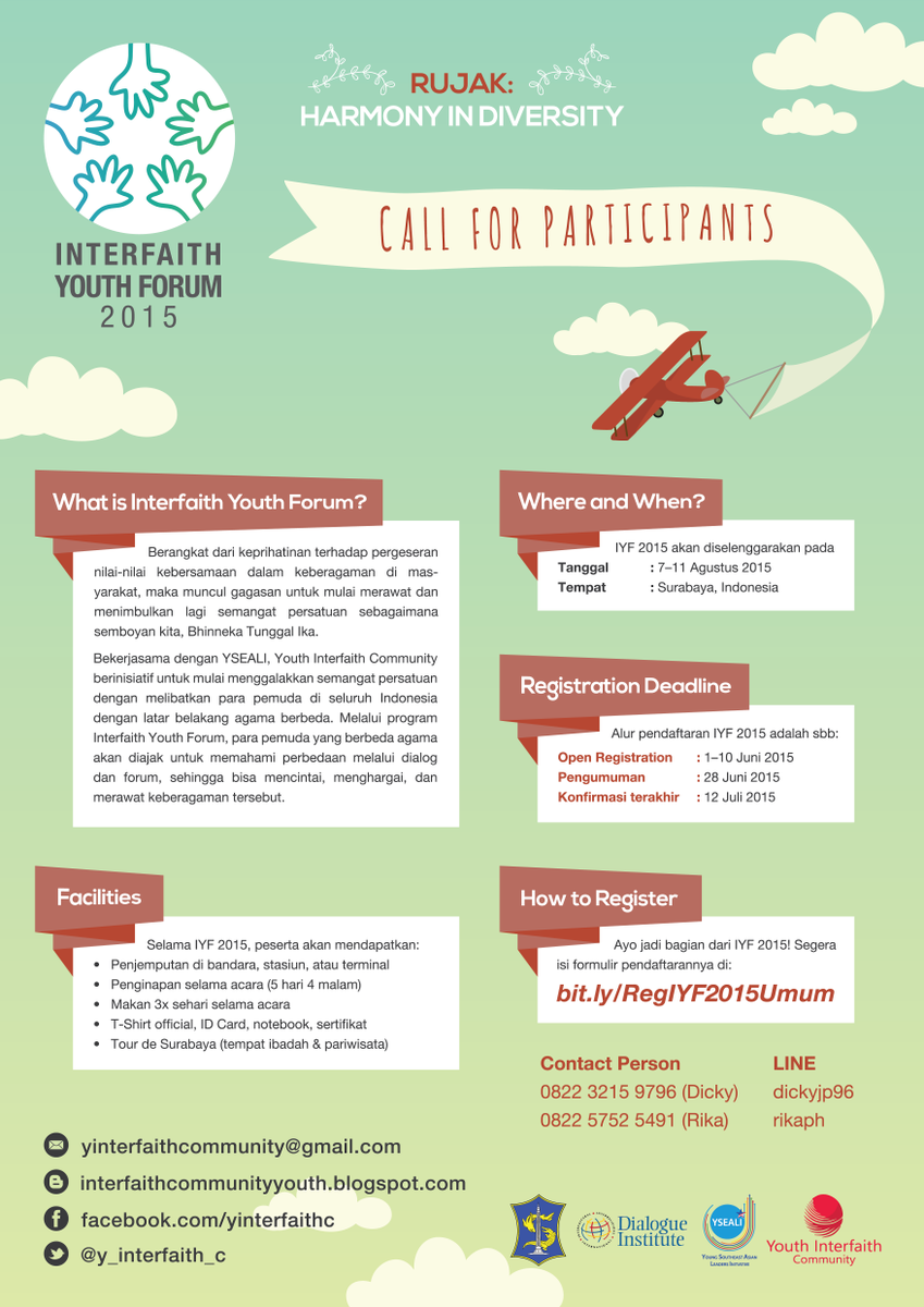 Y_Interfaith_C's tweet photo. Call For Participants, Interfaith Youth Forum 2015 :) http://t.co/xCeOIUjJvH