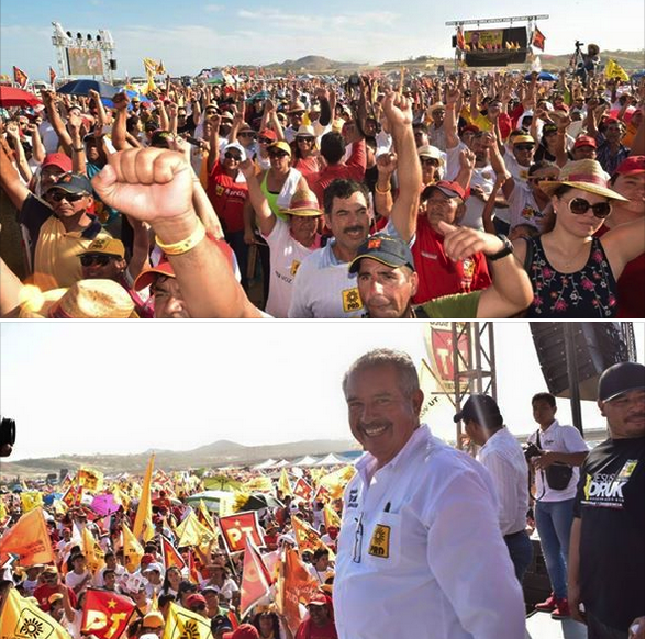NvaIzq's tweet photo. #CierreDeCampaña "¡Gracias Baja California Sur;levantemos juntos el puño de la victoria!" @jesusdruk #PRD http://t.co/UTEVx4fAUq