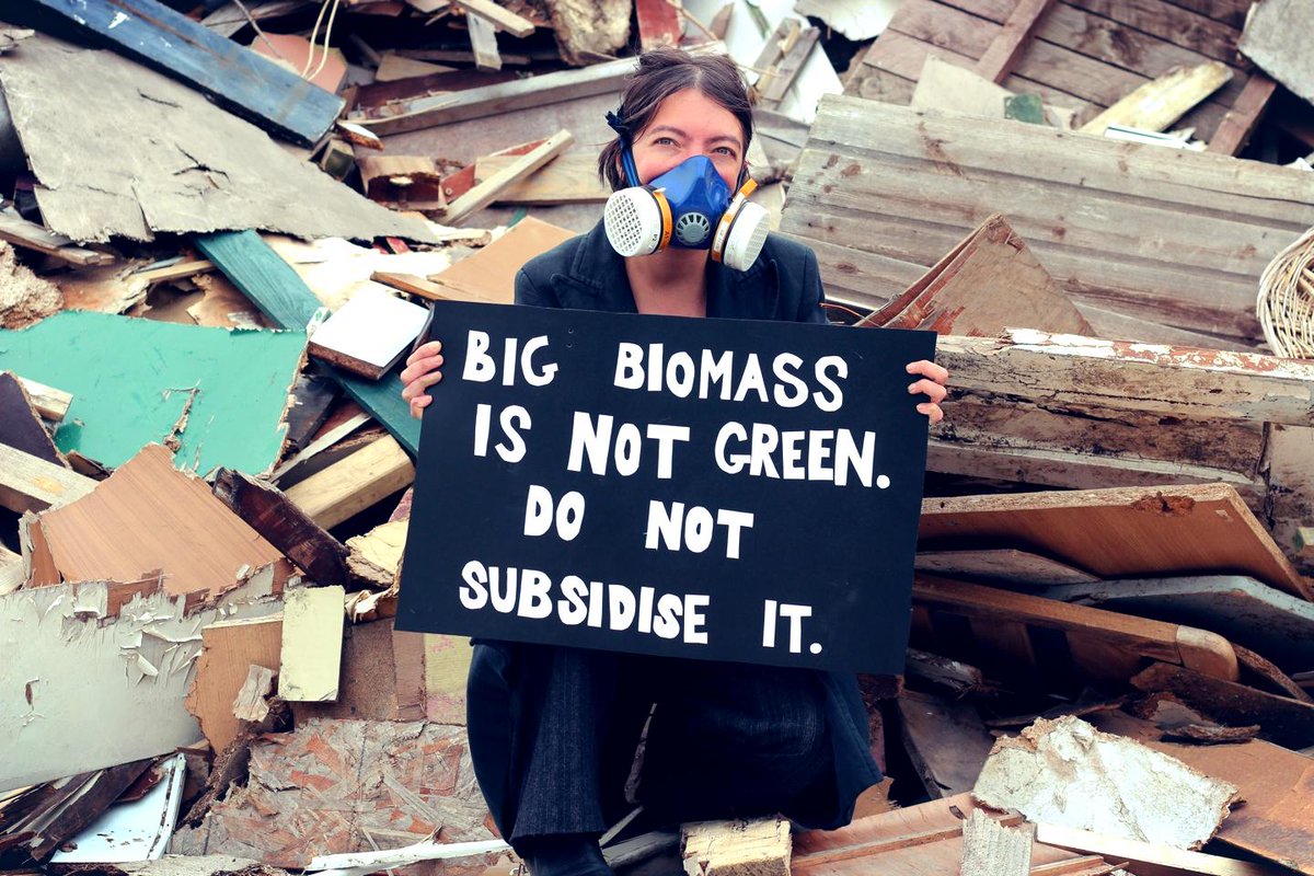 BioenergyAction's tweet image. Boomeco biomass plant isn't green and causes significant local pollution, message from #ReclaimThePower action today