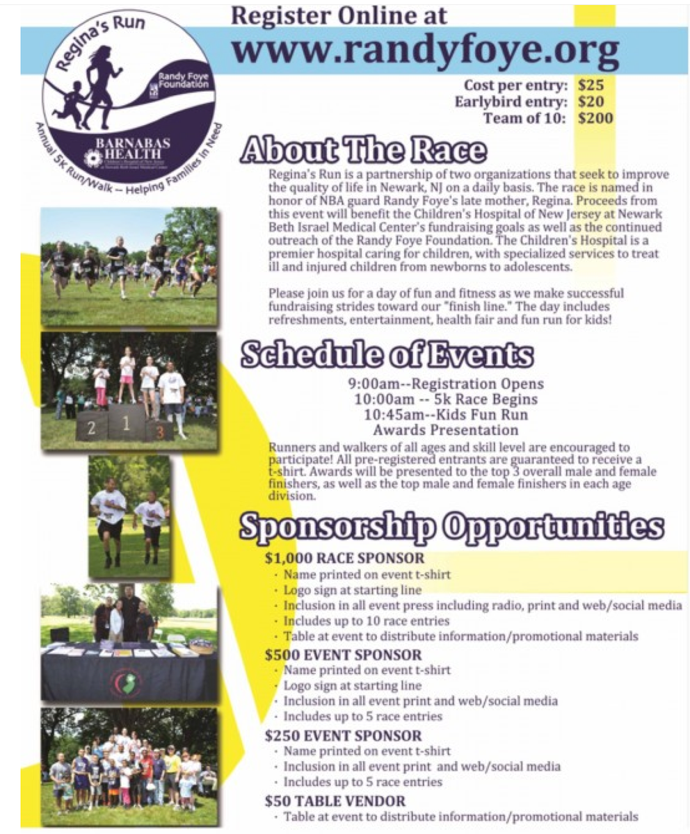 CoachJayWright's tweet photo. #NovaNation check out Regina's 5K Run &amp; Walk sponsored by @teamfoye - Help Families in Need!! http://t.co/JQZbwCkl7P http://t.co/bR6O54BuDc