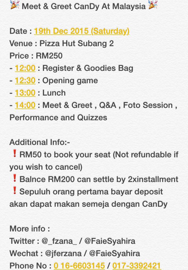 ComateMsia_'s tweet photo. It's Casandraa Lee and Randy Martin 's Meet &amp; Greet at Malaysia . Hurry up and be the first 10 who book the seat ❗️ http://t.co/luWQRVbnbM