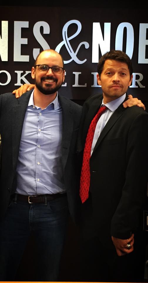 mishacollins's tweet photo. guys, that book i loved is now available in paperback. Here's me sucking up to the author. http://t.co/b9jaAN7uw3 http://t.co/MhAsKsb6qQ