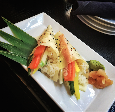 Sunda's tweet photo. New week, a new lucky $8.88 special! Smoked salmon hand rolls with asparagus, cucumber, pickled radish, wasabi aioli! http://t.co/JaahpQPMtC