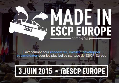 J-2 #MadeInESCPEurope 30 start-up, 5 supers ateliers et + de 400 membres du jury... et vous ? made-in-escpeurope.eu