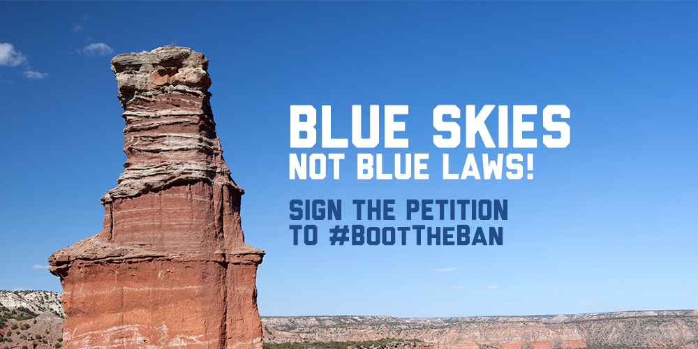 BootTheBan's tweet image. If you think the sky should be the limit for all #TX businesses—Join us &amp;amp; #BootTheBan today! bit.ly/1BzNHKp
