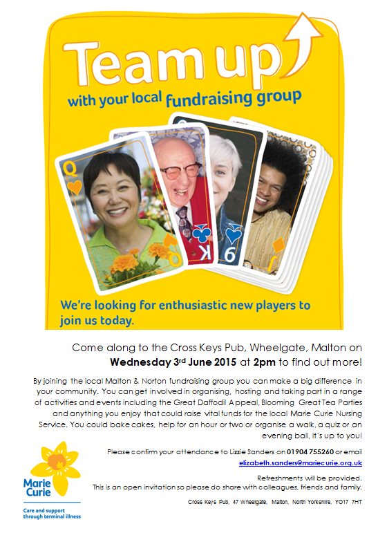 <a href="/MaltonWI/">Malton WI</a> Please RT!There is still time to confirm your attendance at Wednesday's Marie Curie Group information event