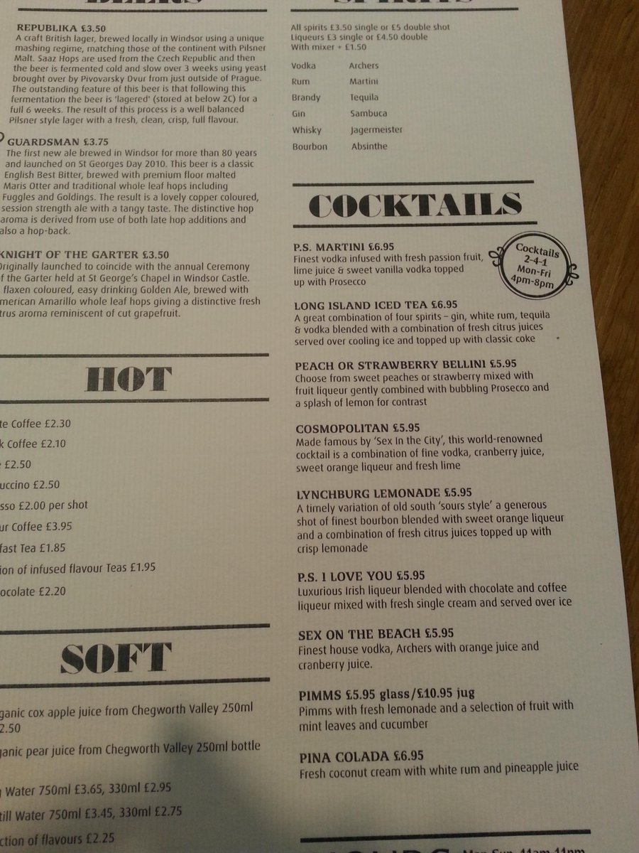 Check out the #cocktails we have on offer from a Peach Bellini to Pina Colada or a P.S. Martini