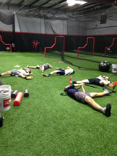 My isometrics training class is winding down... Thera band stretching at the end of a workout is huge