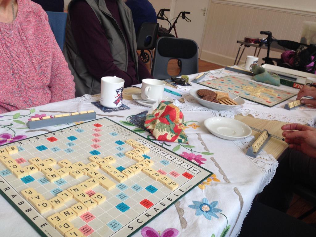 SBCaring's tweet photo. We had such a lovely time today at our #coffeemorning great to see everyone concentrating so hard at #Scrabble http://t.co/XsTD0kgchv