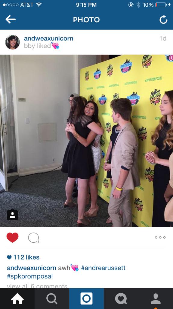 emzzosteezy's tweet photo. When people post photos of you and Andrea likes>> I'm soooooo happy rn!! #SPKpromposal @AndreaRussett http://t.co/IueiCSErHo