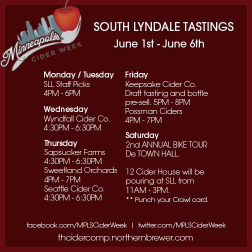 southlyndale's tweet photo. Its #MPLSCiderWeek. Celebrate at #SLL all week long. #CiderWeek #Minneapolis #Beer
@ExperienceSW @DrinkingMN http://t.co/DD4Q08y8Wh