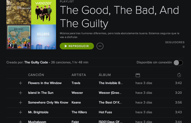 The_Guilty_Note's tweet photo. #GuiltyBeats Le ponemos ritmo a tu lunes #Playlist 3 #TheGoodTheBadAndTheGuilty en todo http://t.co/6OpMqbl6lA http://t.co/g8BUmEkofC