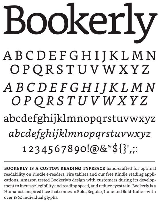 mtzstudio's tweet image. Amazon introduce su tipografía “Bookerly” para la aplicación de Kindle en iOS. #MtzStudio
