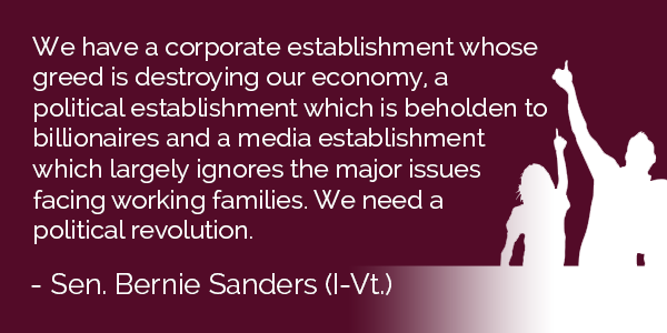 SenSanders's tweet image. We need a political revolution.