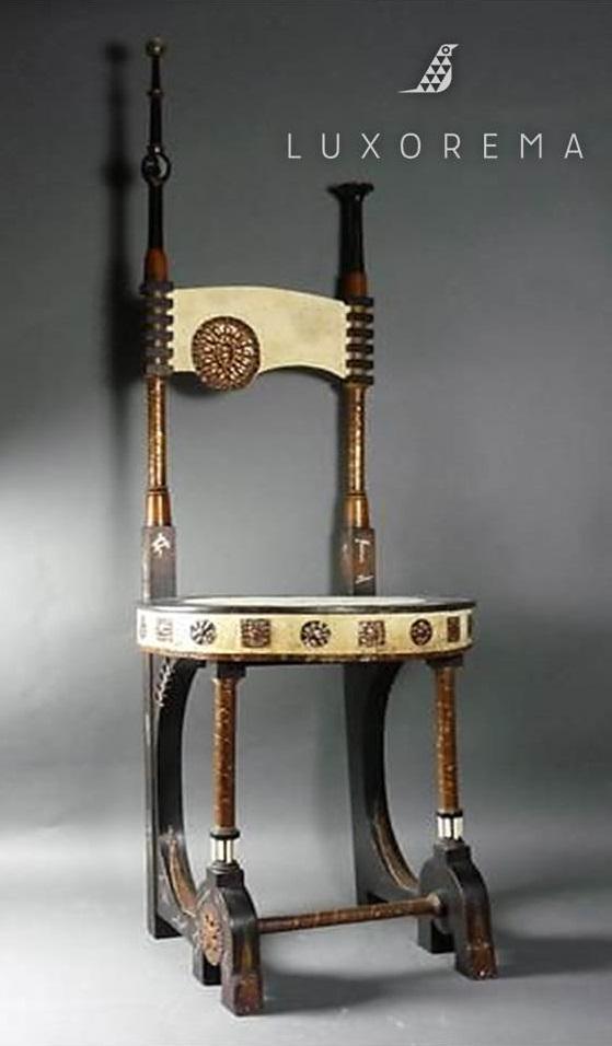 Luxoremadesign's tweet photo. Déjate conquistar por las líneas  de diseño de Carlo Bugatti, te presentamos esta silla Oriental, diseñada en 1905. http://t.co/sW6SDq8yyn