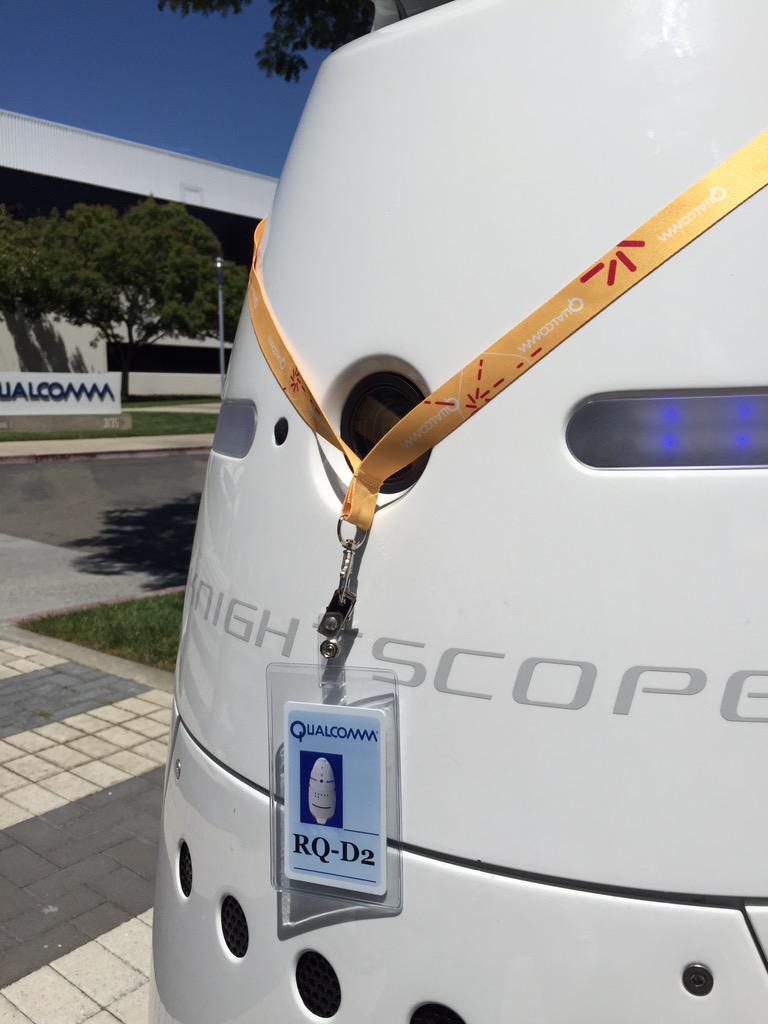 Qualcomm's tweet image. @Ubotics It&apos;s been fun welcoming all the new robots on campus!  #QualcommAccel