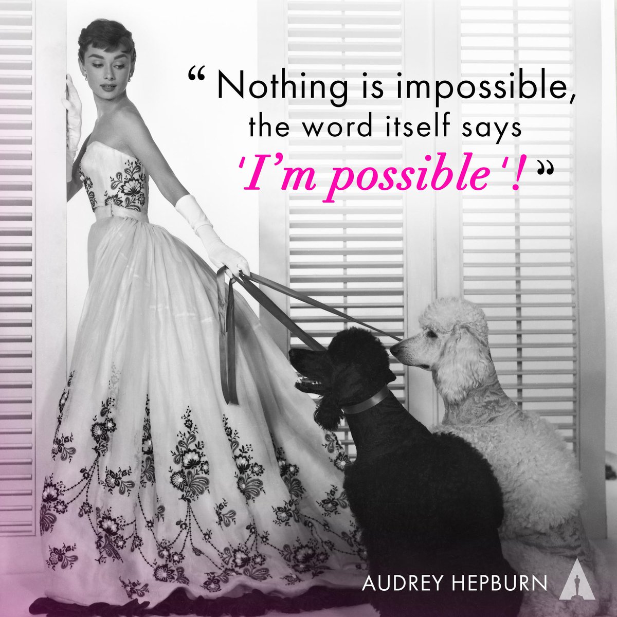 TheAcademy's tweet image. Well said, Audrey Hepburn.