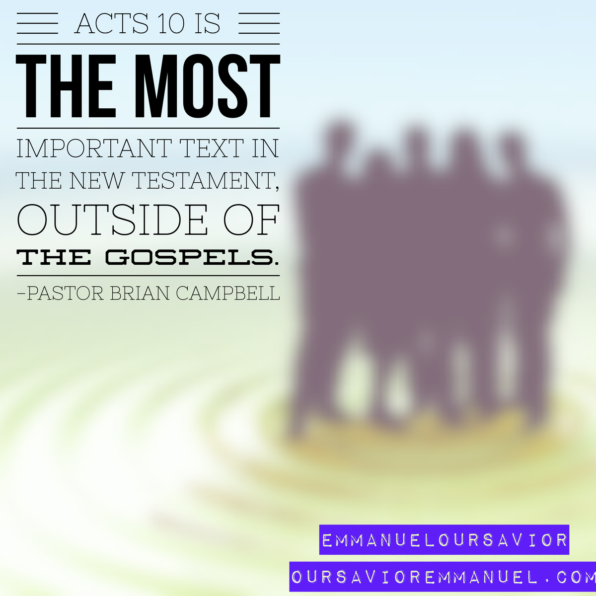 campbellbrianr's tweet image. My thoughts on this Sunday’s lesson, Acts 10.  
#sermonnote oursavioremmanuel.com 
instagram.com/p/3Z7_Y0F-p8/