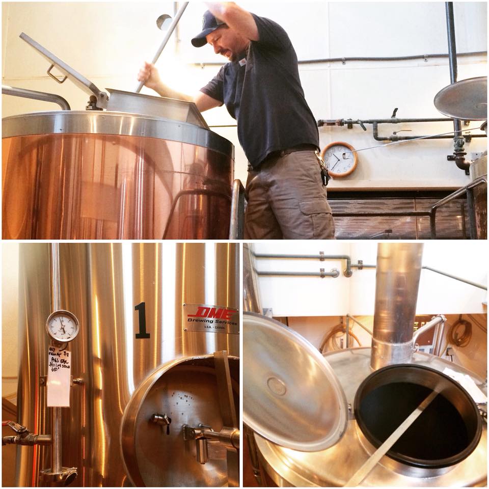 Head brewer Jim hard at working brewing new batches of our awesome beers! Stop in for a pint today! #VillageBrews