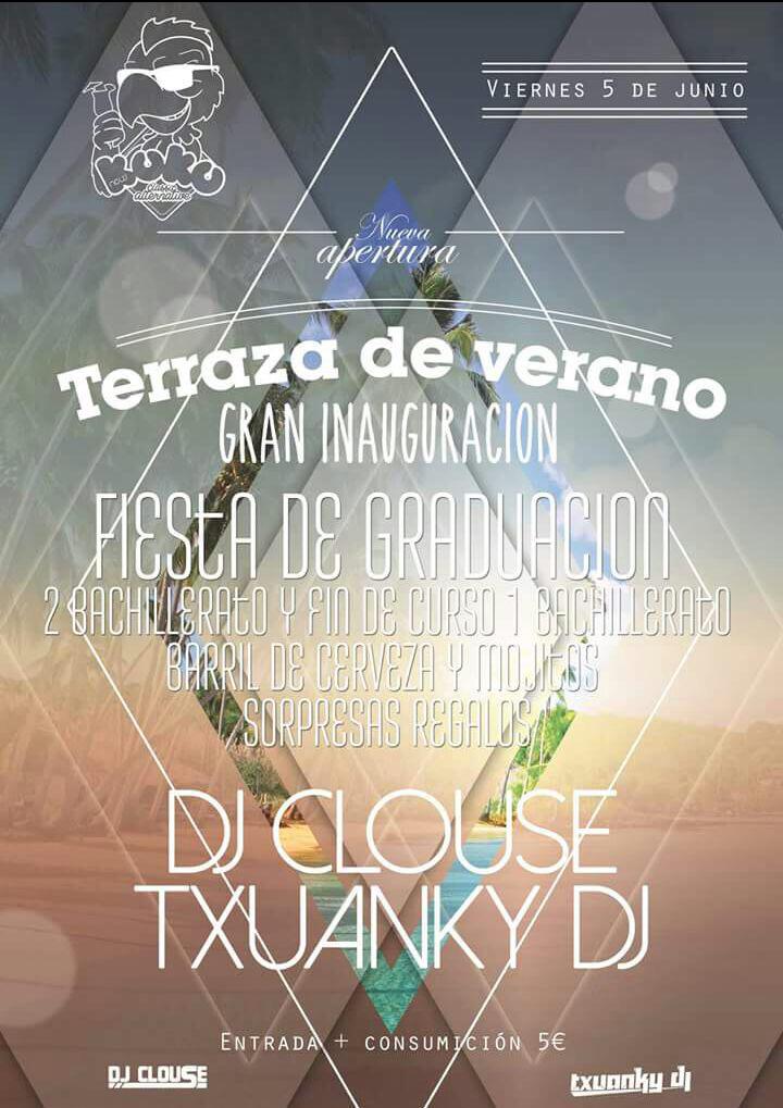 txuankydj's tweet photo. ESTE VIERNES 5 SE LIA EN GRANDE!!
#Graduacion2BachOrgiva
#InauguracionKukuSummer15
#BeOneDjs
😎🎓🍻🍹 http://t.co/6ouwFperbO