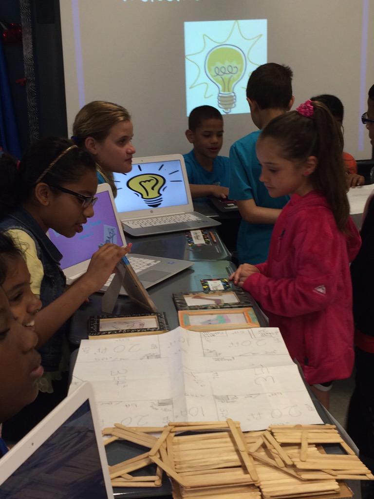 0xEarlineB's tweet photo. First day of our #BFgeniushour was a success! @MissPetruzzi @Xanth_K @mlindsey130 @BenFranklinES http://t.co/CVJXruWy6k
