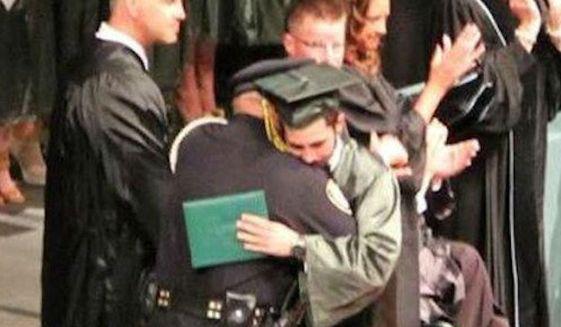JessicaChasmar's tweet photo. Texas cop who told teen his parents were killed in crash attends graduation http://t.co/BVCs92MBok #EricEllison http://t.co/YjsPZ5UBrA