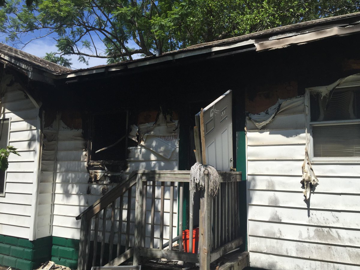 St. Pete firefighters rescue small dog from house fire on Melrose Ave. S. No one home, caused by unattended cooking.