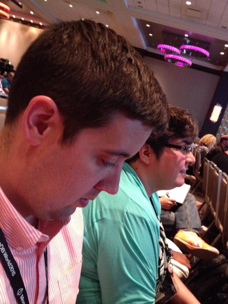 ran488's tweet image. Waiting for keynotes to start #mongodbworld