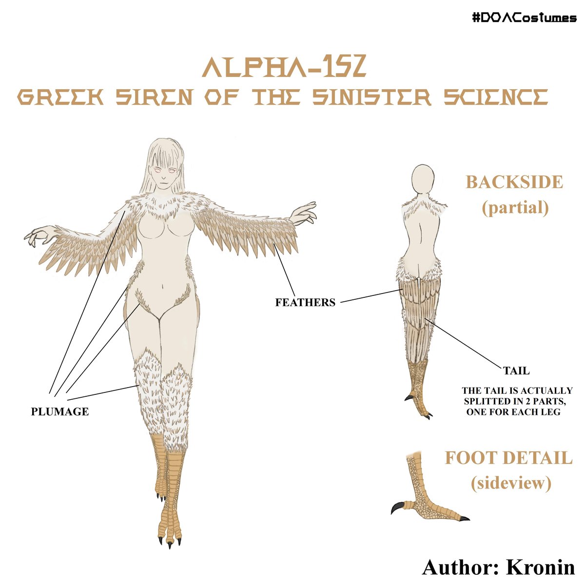 #DOACostumes Alpha-152 Greek Siren of the Sinister Science: