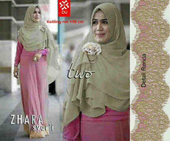 Hijab Maxi Fitrin 2in1 (tanpa Bros)95rb Bhn spandex Mix Renda Fit to L