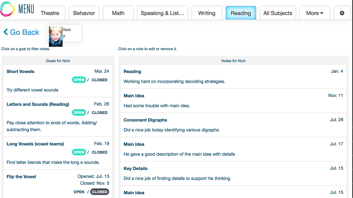 Reflect on student learning to help drive instruction. Check in on goals aligned to CCSS goo.gl/dBAlak