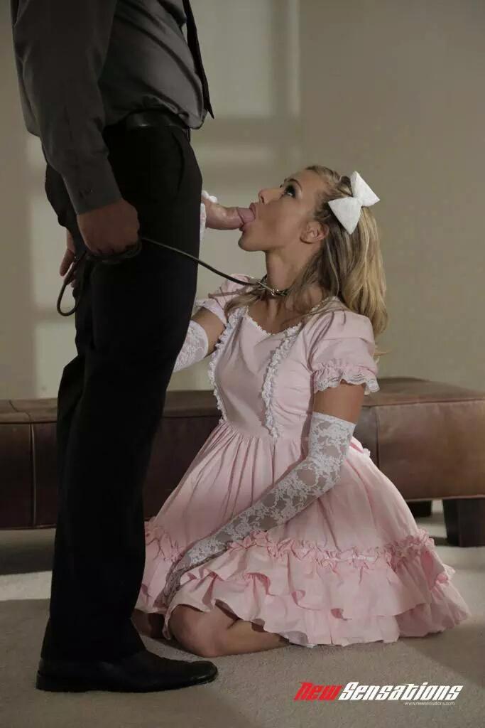 Shaved sensual daddy maid