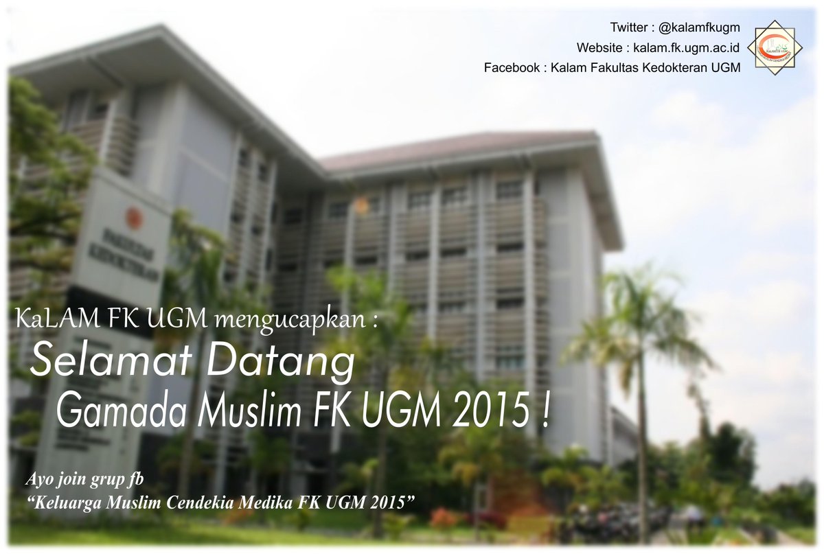 ldfkalamugm's tweet photo. Selamat Datang Gamada Muslim FK UGM 2015 ! Baarakallahu fii kum
Yuk, gabung ke grupnya :
https://t.co/JAXI5JUTHk http://t.co/BEUGJoBIc5