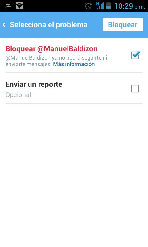 27elisandro's tweet photo. #BloqueoMasivoABaldizon se siente bien!! Haaaaaaaaa!!! Ya me siento tranquilo para no ver a ese mula http://t.co/zaZYv6UDo5