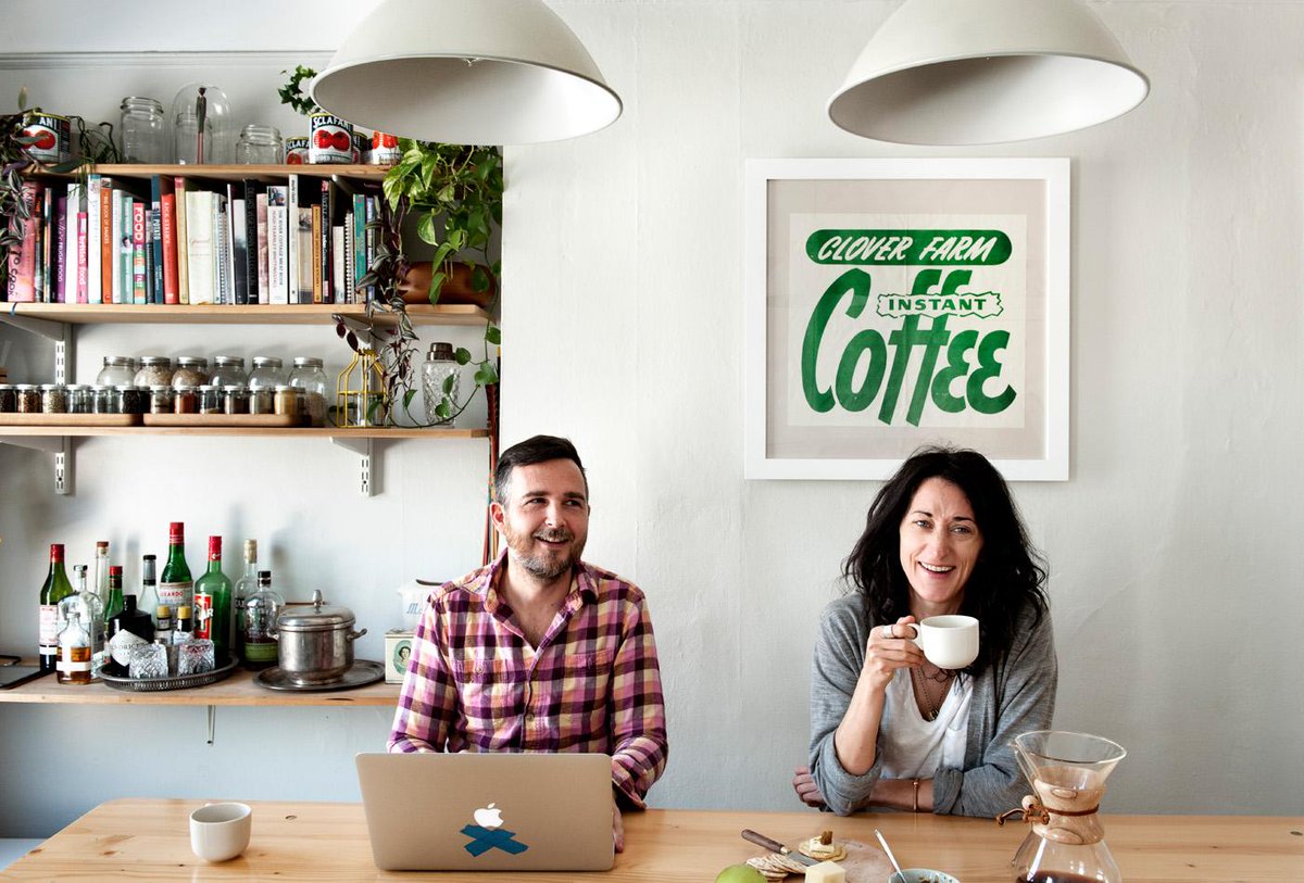 These guys (Nik and Jen from <a href="/hardhat/">Hardhat</a>) show us round their Brooklyn, NY place in our new issue. Pic by Emily Andrews!