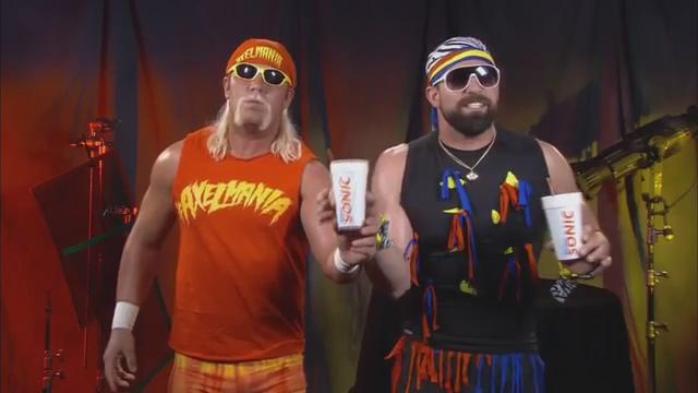 ashleyndaniel's tweet photo. “@WWEUniverse: "WATCHA GONNA DO WHEN SONIC SHAKES RUN WILD ON YOU, BROTHER?!" #Raw @sonicdrivein http://t.co/V4mv7J7QdD”I made those shakes!