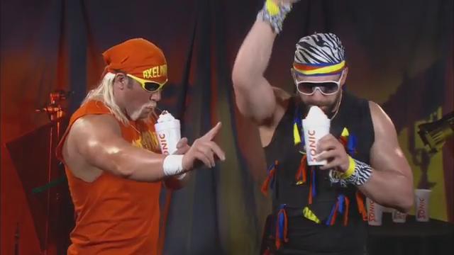 ashleyndaniel's tweet photo. “@WWEUniverse: "WATCHA GONNA DO WHEN SONIC SHAKES RUN WILD ON YOU, BROTHER?!" #Raw @sonicdrivein http://t.co/V4mv7J7QdD”I made those shakes!