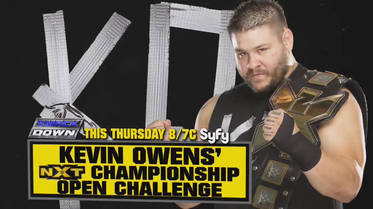 Kevin Owens irá defender Título do NXT na SmackDown