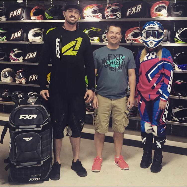Stoked! #CMTTornadoHunters is geared up w/@FXRRacing! Whether it's moto, sledding or activewear - they got the goods.