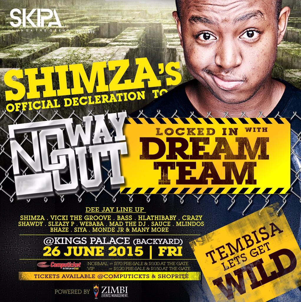 Nkosinathi__D's tweet photo. You know when his playing its going to be crazy #WeloveShimza #NoWayOut #PartyLikeAMonster #KingOfeffects 📢🙌💃💣🐥🎒 http://t.co/QUnDL4J1k1